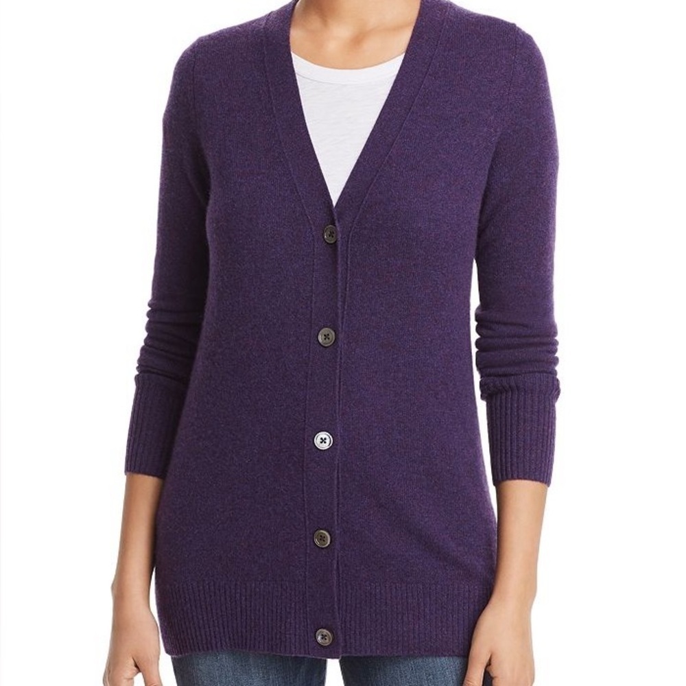 C by Bloomingdale’s Cashmere | 100% 2-Ply Cashmere Grandfather Cardigan, Size M